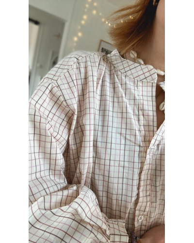 Blouse à carreaux artiste