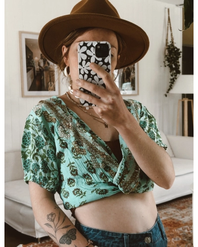 Crop top bohème