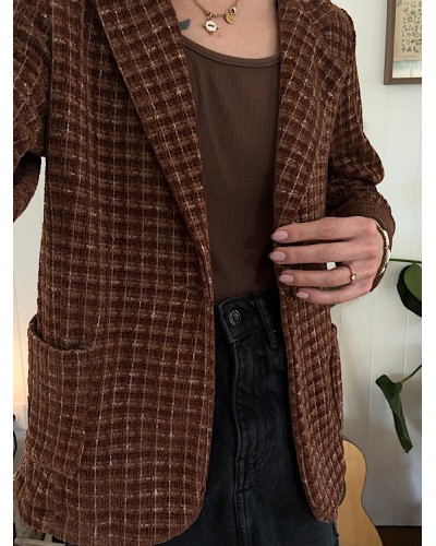 Blazer cognac tout doux MARCEL - Loupiote