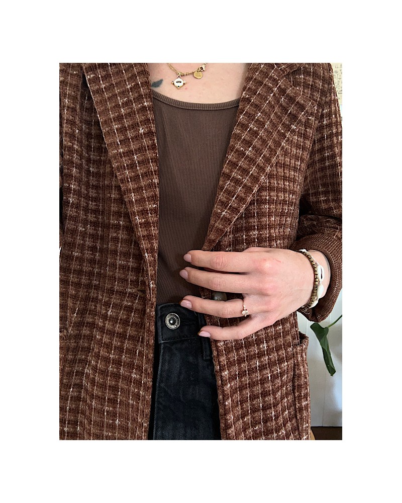 Blazer cognac tout doux MARCEL - Loupiote