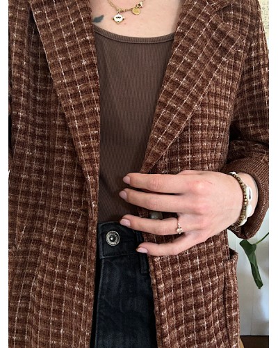 Blazer cognac tout doux MARCEL - Loupiote