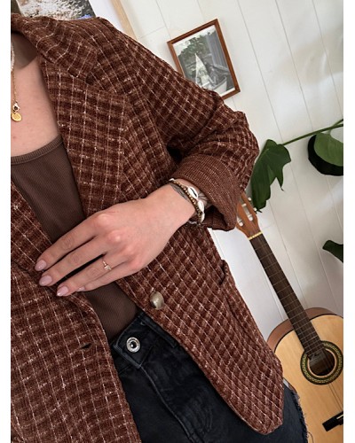 Blazer cognac tout doux MARCEL - Loupiote